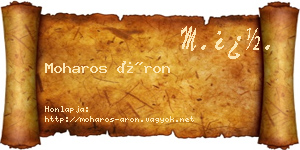 Moharos Áron névjegykártya